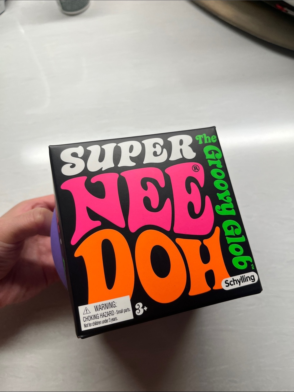 Super NeeDoh The Groovy Glob purple sensory squish toy schylling NEW Nee Doh